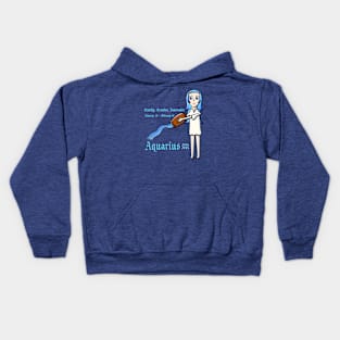 Aquarius Zodiac Sign Dates & Traits Kids Hoodie